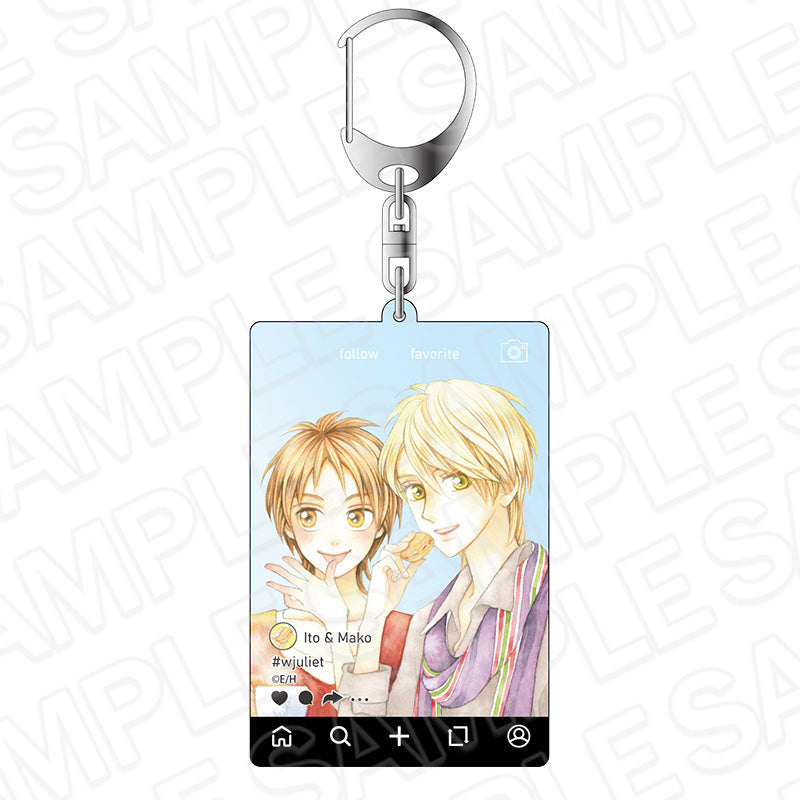 『Wジュリエット』SNS風アクリルキーホルダー CAFE