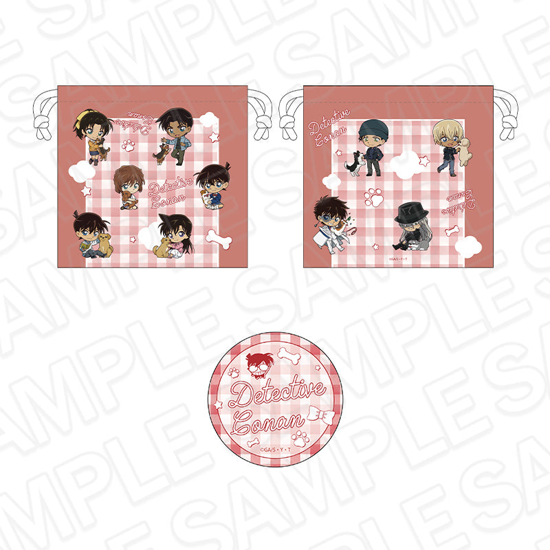 『名探偵コナン』巾着&缶ミラーセット デフォルメいぬ ver.2