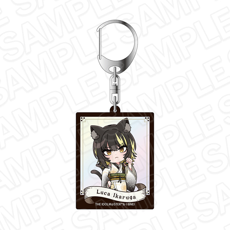 『アイドルマスター シャイニーカラーズ』オーロラアクリルキーホルダー 斑鳩ルカ 百鬼夜行ミニキャラ ver.