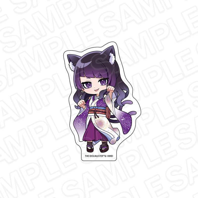 『アイドルマスター シャイニーカラーズ』和紙ダイカットステッカー 田中摩美々 百鬼夜行ミニキャラ ver.