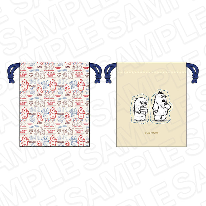 『ガチャピン・ムック』巾着 B college ver.