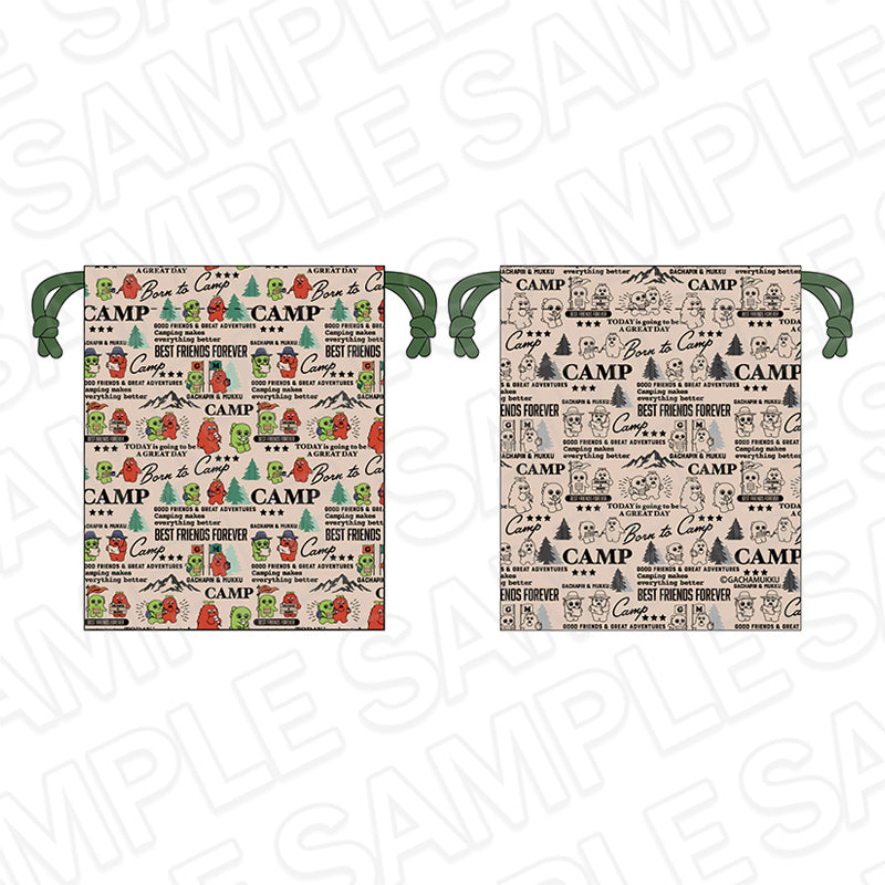 『ガチャピン・ムック』巾着 B CAMP ver.