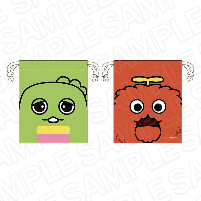 『ガチャピン・ムック』巾着 おすわりさん A