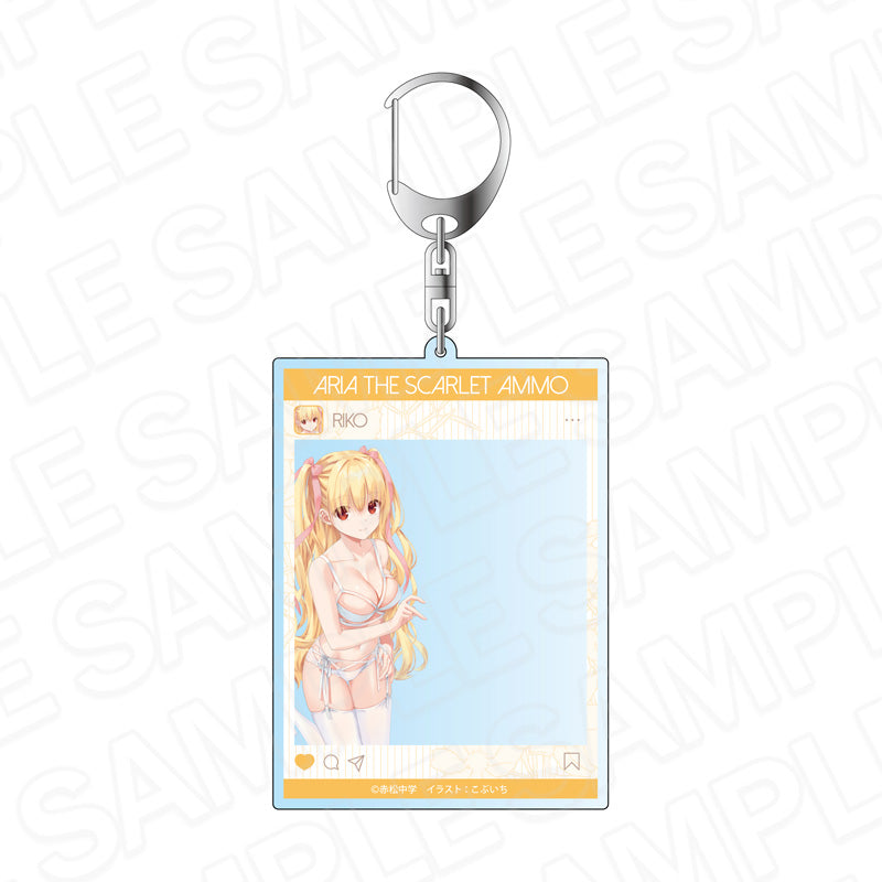 『緋弾のアリア』SNS風アクリルキーホルダー 峰 理子 ボンテージランジェリー ver.