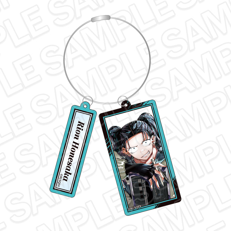 『龍とカメレオン』ワイヤーキーホルダー 骨坂李苑