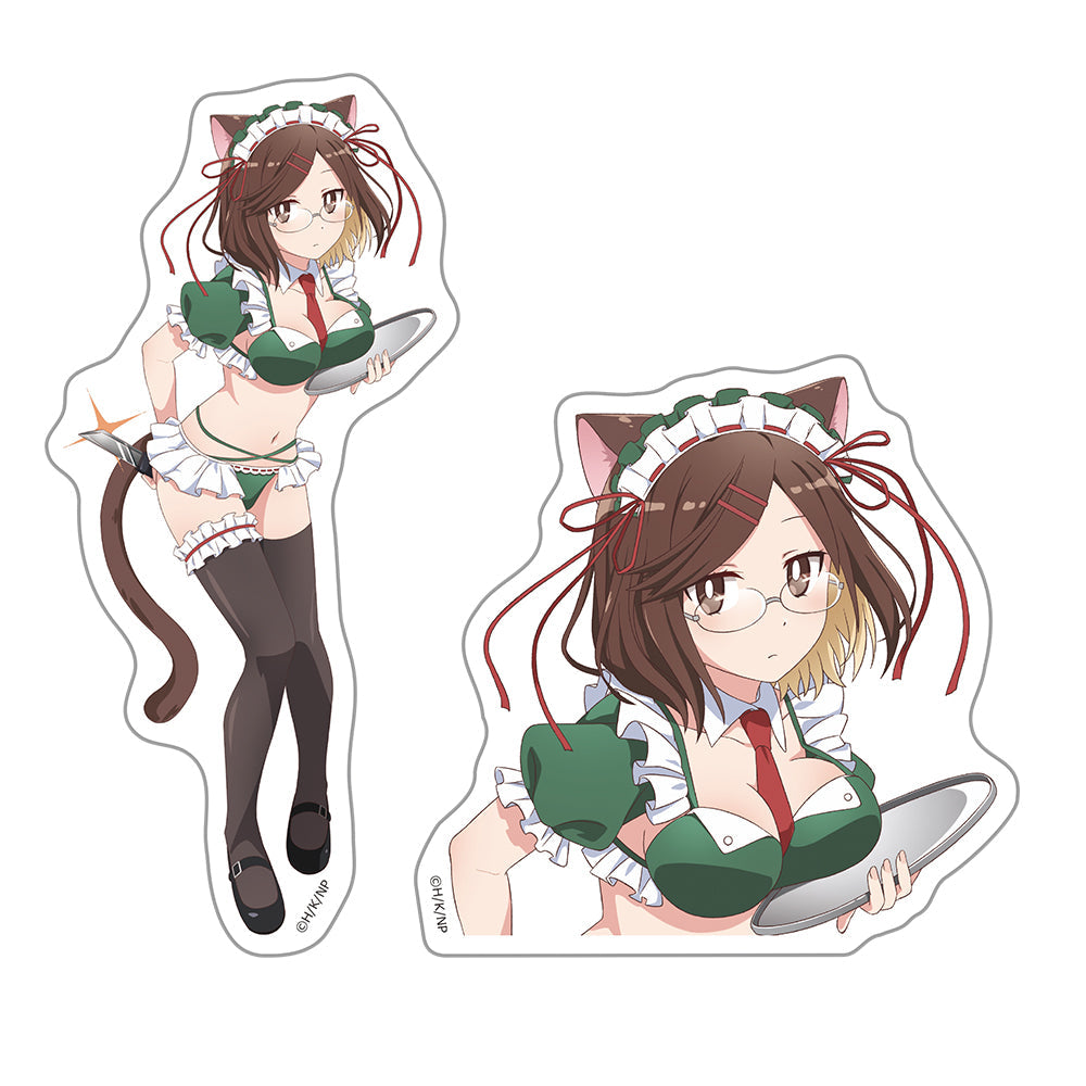 『忍者と殺し屋のふたりぐらし』ダイカットステッカーセット  古賀このは 猫耳水着メイドver.【描き下ろし】