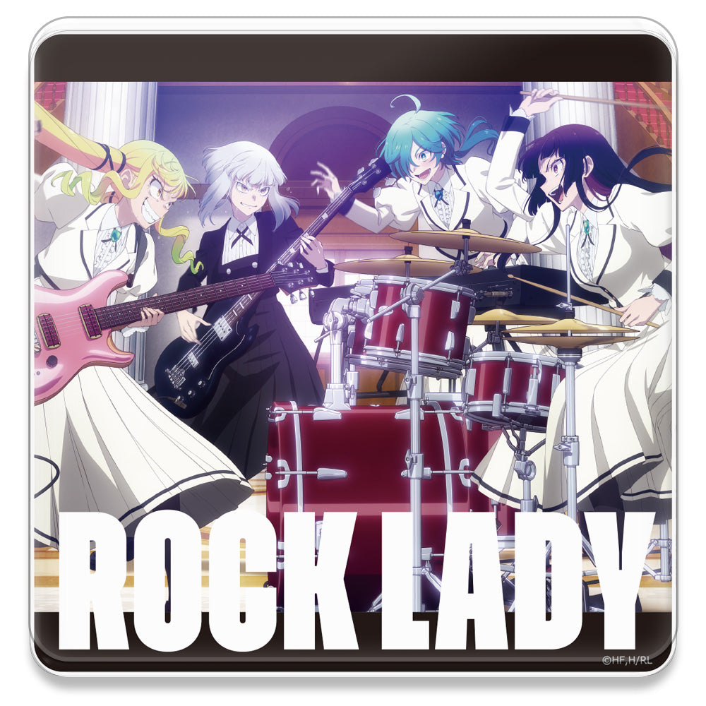 『ロックは淑女の嗜みでして』アクリルコースター(スタンド付) りりさ&音羽&ティナ&環