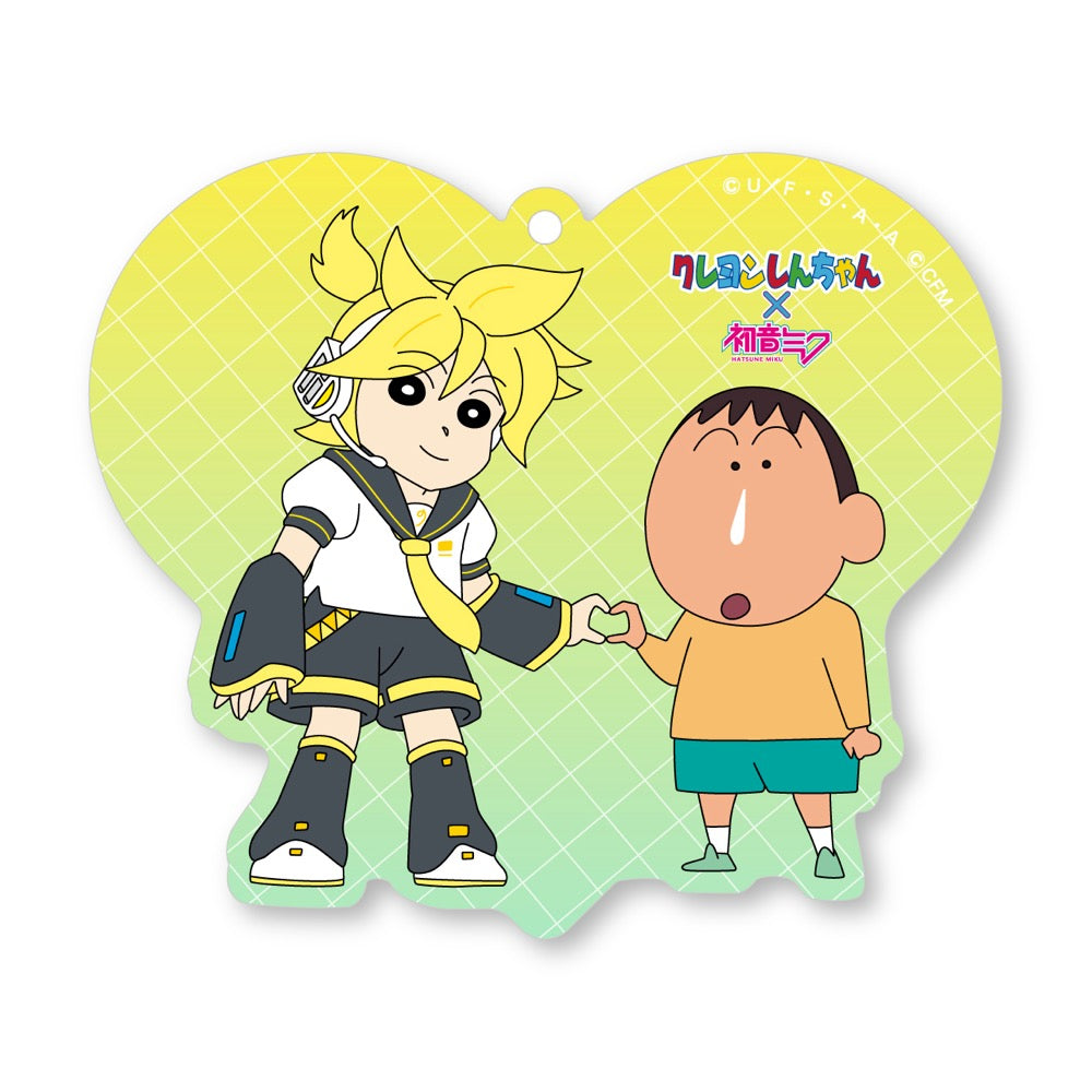 クレヨンしんちゃん×初音ミク』ハート型アクリルキーホルダー 鏡音レン