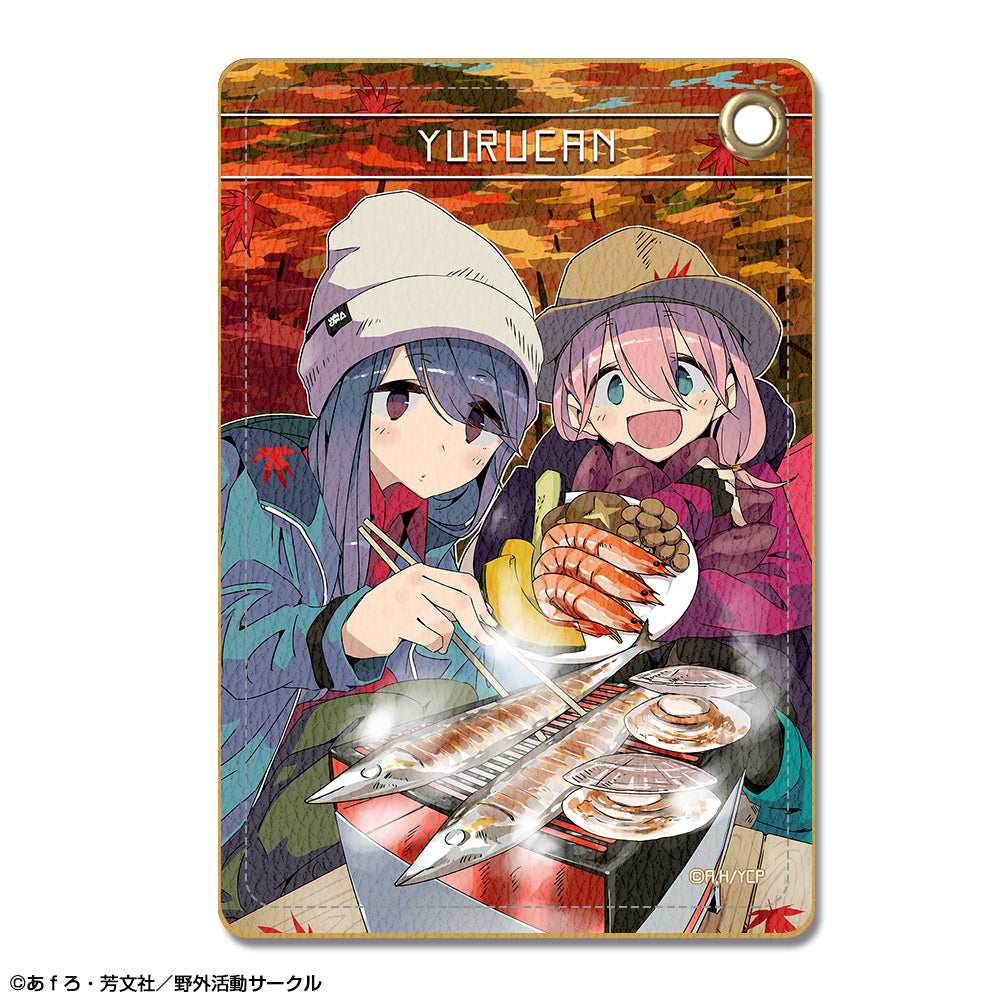 『ゆるキャン△』レザーパスケース デザイン02(各務原なでしこ&志摩リン/B)【202504再販】