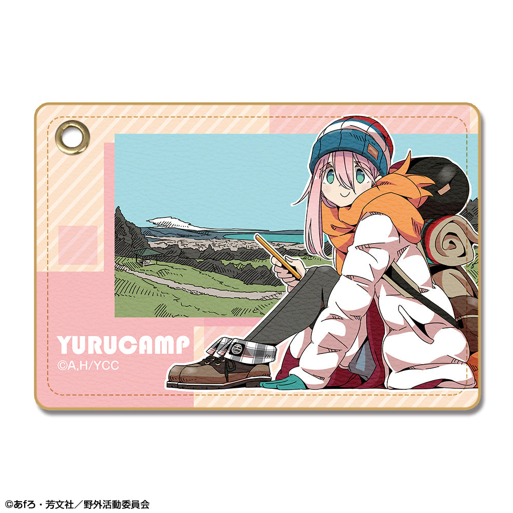 『ゆるキャン△』レザーパスケース Ver.3 デザイン02(各務原なでしこ/B)【202508再販】