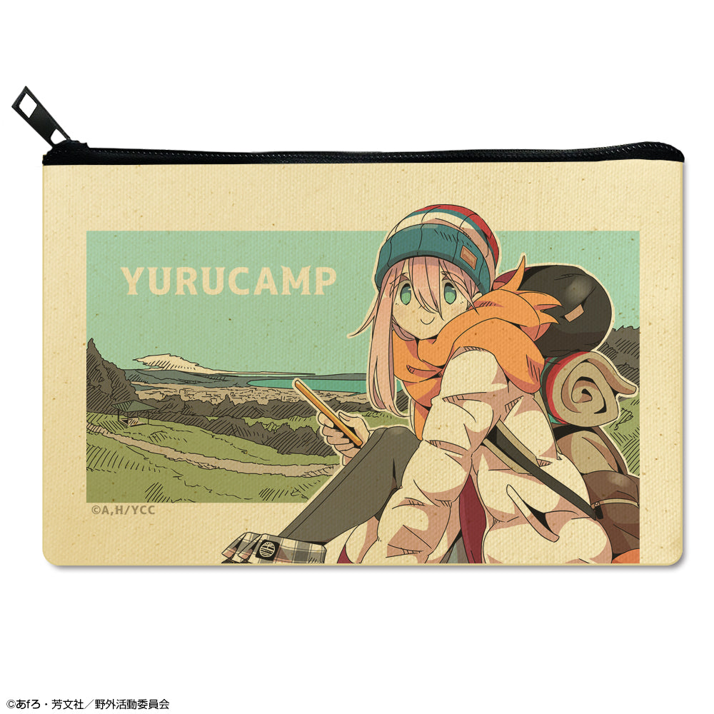 『ゆるキャン△』フラットポーチ Ver.2 デザイン01(各務原なでしこ/A)【202504再販】