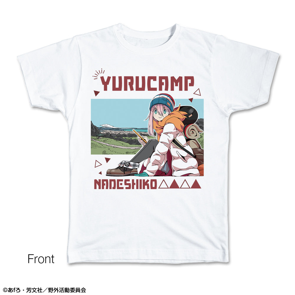 『ゆるキャン△』Tシャツ Lサイズ デザイン01(各務原なでしこ)【202504再販】