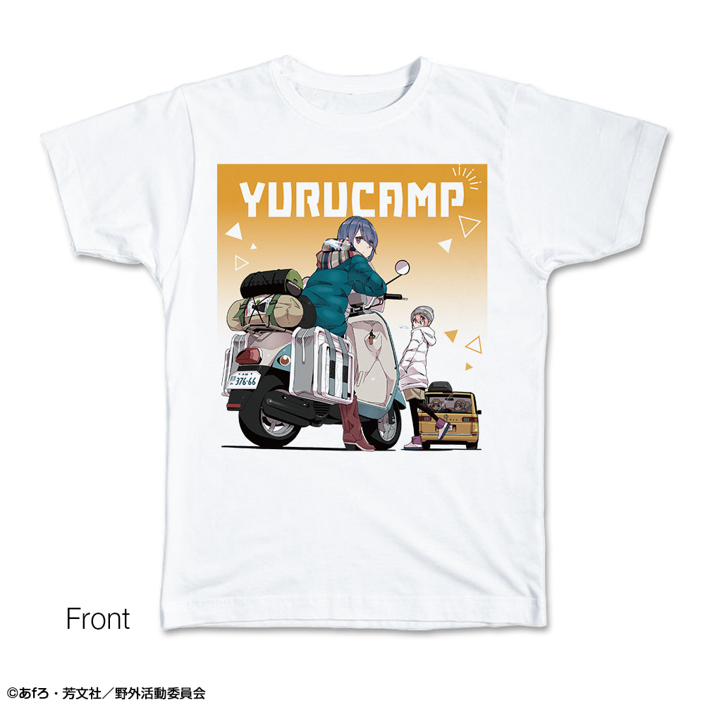 『ゆるキャン△』Tシャツ Lサイズ デザイン03(各務原なでしこ&志摩リン)【202504再販】
