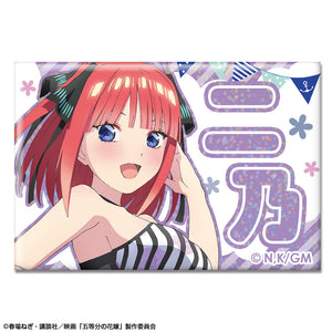 『五等分の花嫁』ホログラム缶バッジ 水着Ver. デザイン02(中野二乃)【202407再販】