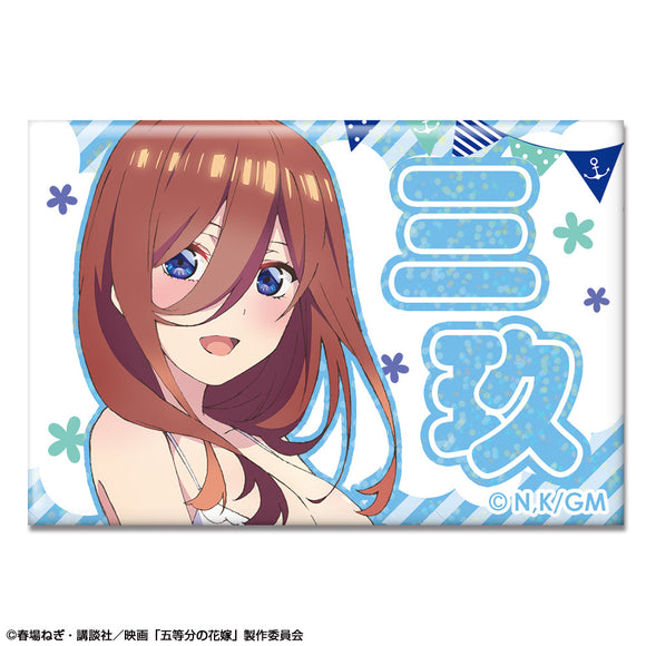 『五等分の花嫁』ホログラム缶バッジ 水着Ver. デザイン03(中野三玖)【202407再販】