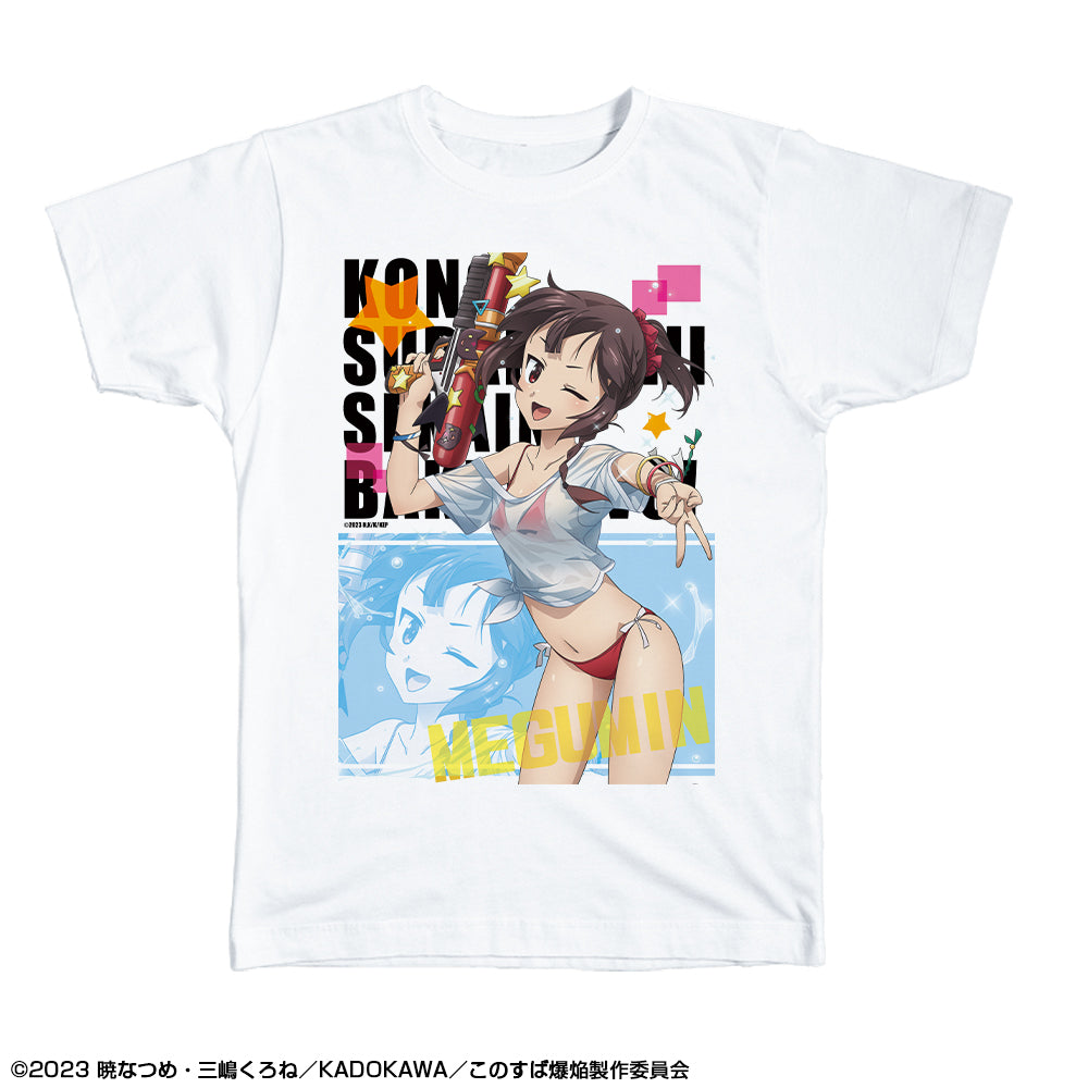 『この素晴らしい世界に爆焔を!』Tシャツ Mサイズ デザイン01(めぐみん/Tシャツ水着Ver.)【描き下ろし】【202503再販】