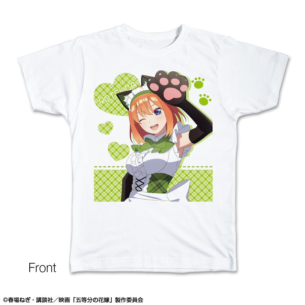 『五等分の花嫁』Tシャツ XLサイズ デザイン04(中野四葉/猫耳メイドver.)【描き下ろし】【202506再販】