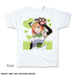 『五等分の花嫁』Tシャツ XLサイズ デザイン04(中野四葉/猫耳メイドver.)【描き下ろし】【202407再販】