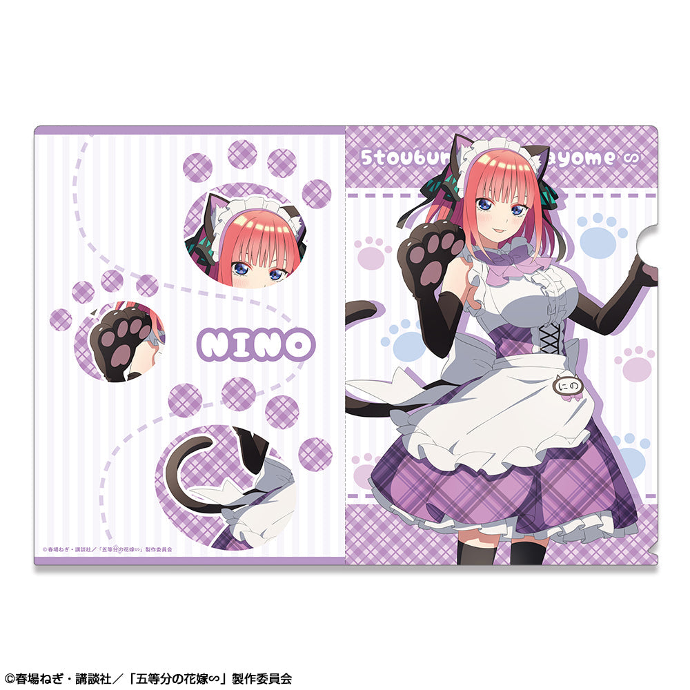 『五等分の花嫁∽』クリアファイル デザイン02(中野二乃/猫耳メイドver.)【描き下ろし】【202507再販】