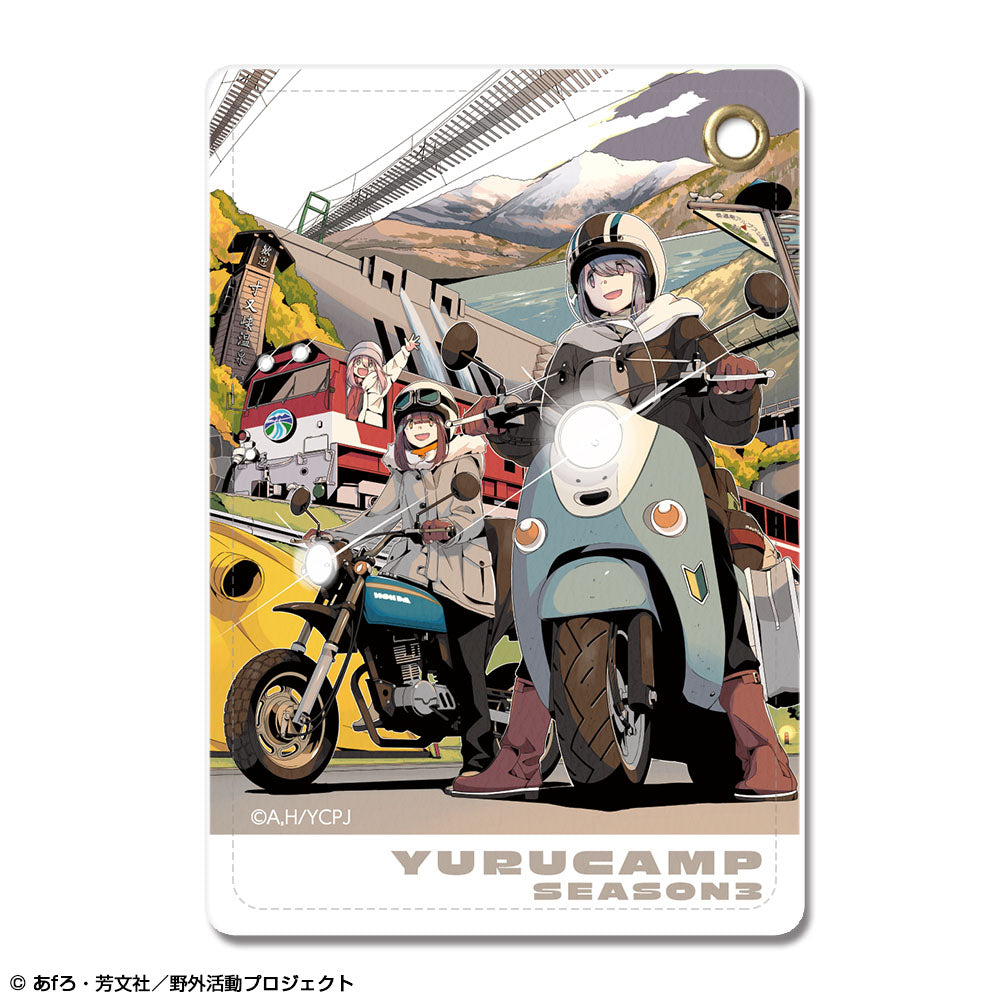 『ゆるキャン△ SEASON3』レザーパスケース Ver.2 デザイン04(集合)【202508再販】