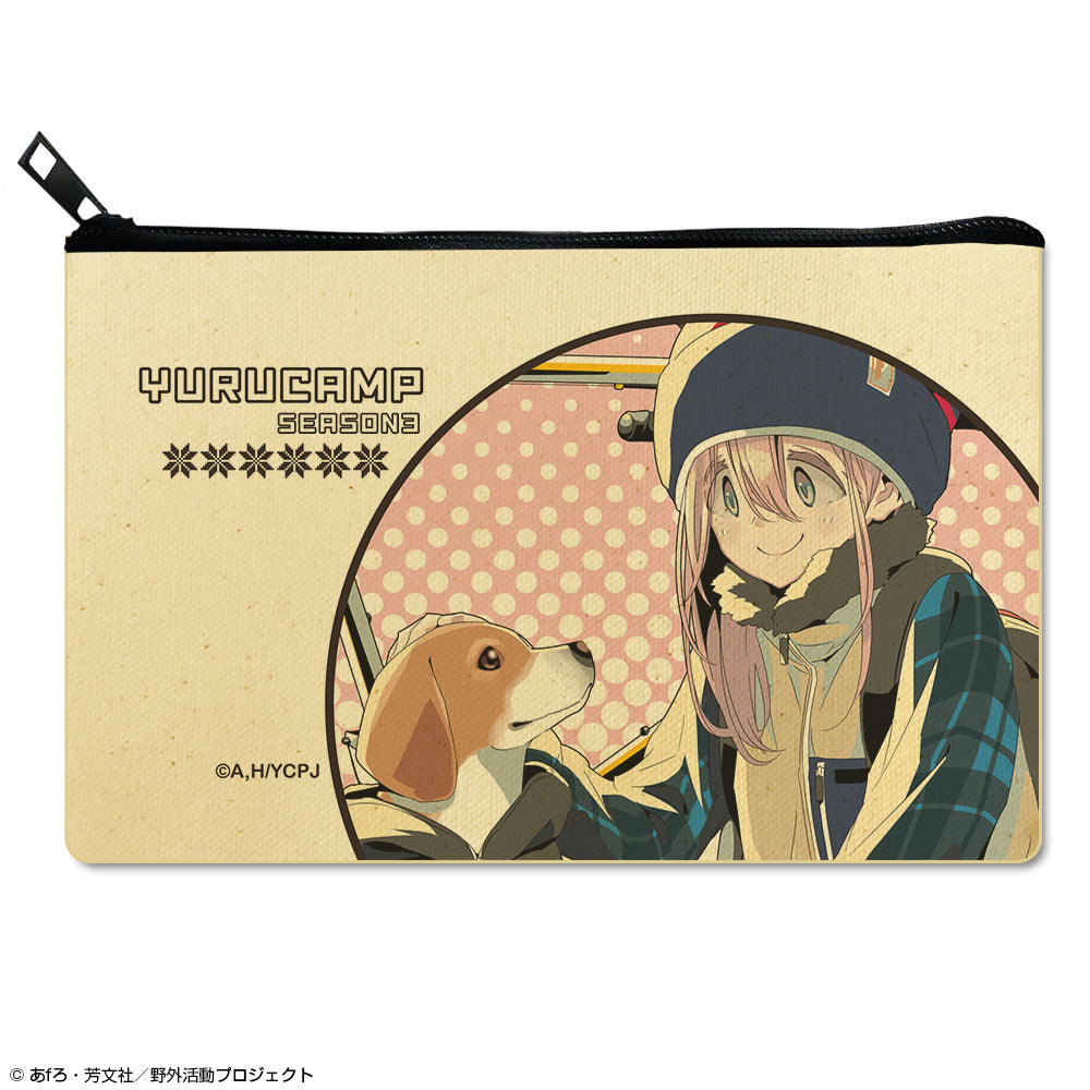 『ゆるキャン△ SEASON3』フラットポーチ Ver.2 デザイン01(各務原なでしこ/A)【202508再販】