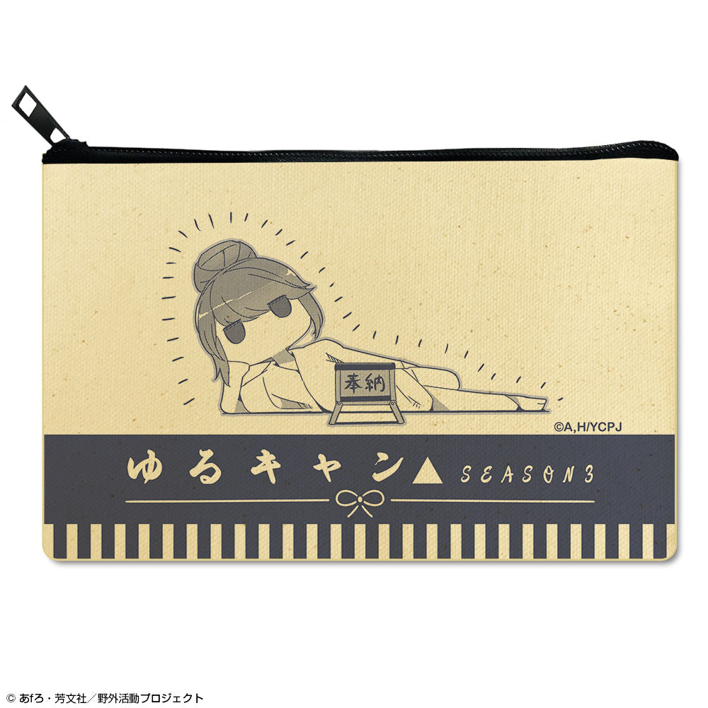 『ゆるキャン△ SEASON3』フラットポーチ Ver.2 デザイン03(志摩リン)【202510再販】