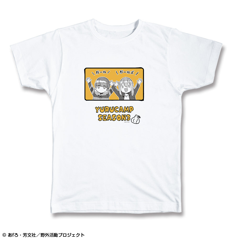 『ゆるキャン△ SEASON3』Tシャツ Lサイズ Ver.2 デザイン01(各務原なでしこ&志摩リン/A)