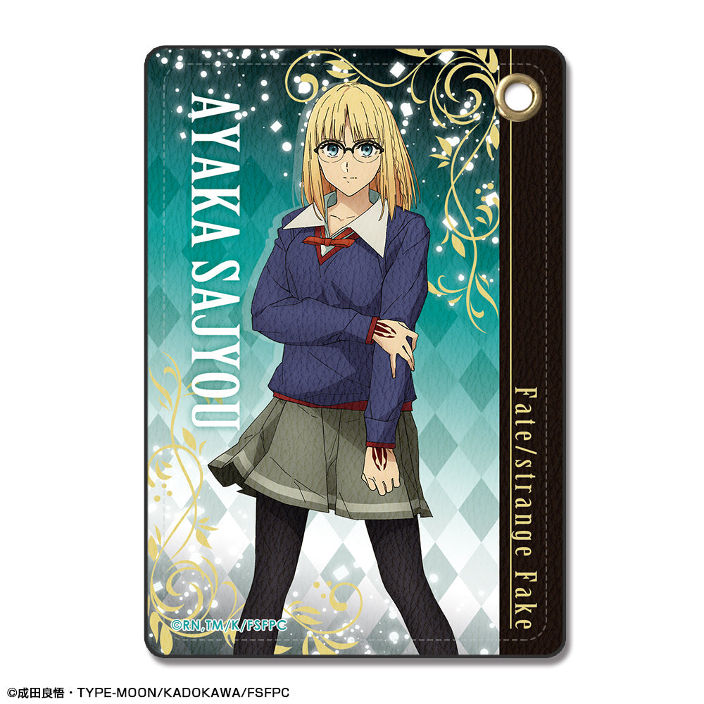『Fate/strange Fake』レザーパスケース デザイン01(アヤカ・サジョウ)