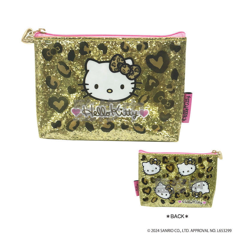 『ハローキティ』HELLO KITTY 2024 GOGOギャル COLLECTION グリッターポーチ ヒョウ