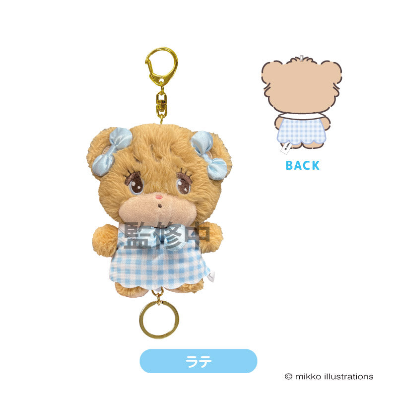 mikko illustrations(ミッコ)』リール付きマスコット ラテ