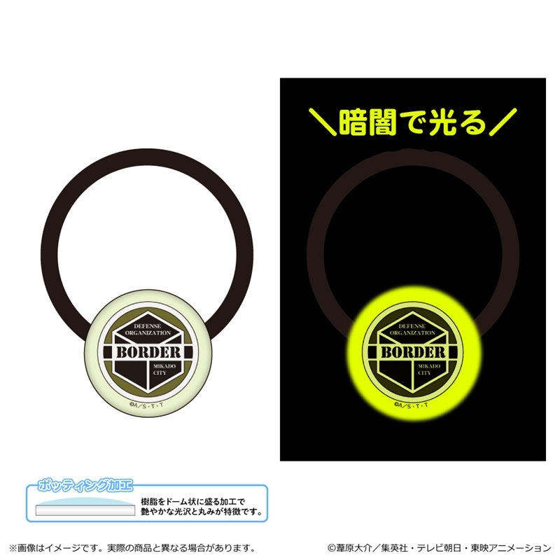 『ワールドトリガー』蓄光アクリルヘアゴム/ボーダーエンブレム