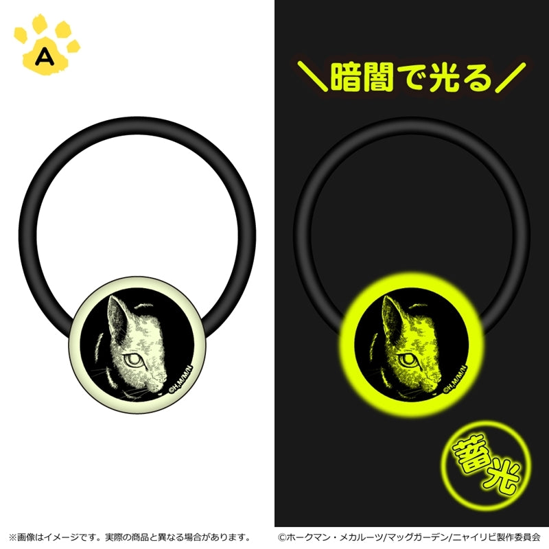 『ニャイト・オブ・ザ・リビングキャット』蓄光アクリルヘアゴム/A