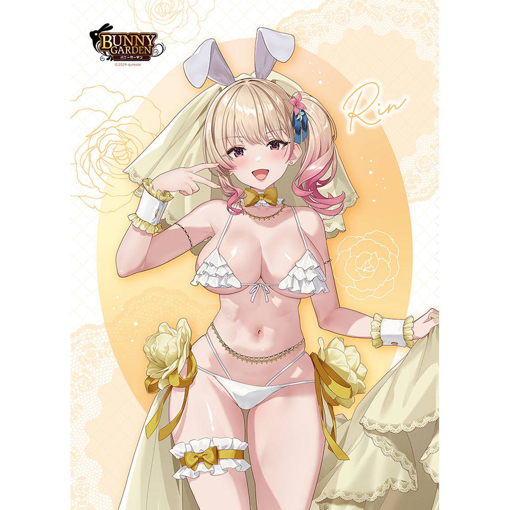 『バニーガーデン』描き下ろしB2タペストリー (凜/バニーウエディング水着)Wスエード