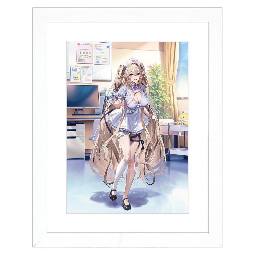 『アズールレーン』描き下ろしキャラファイングラフ (アンカレッジ/ナース) A4