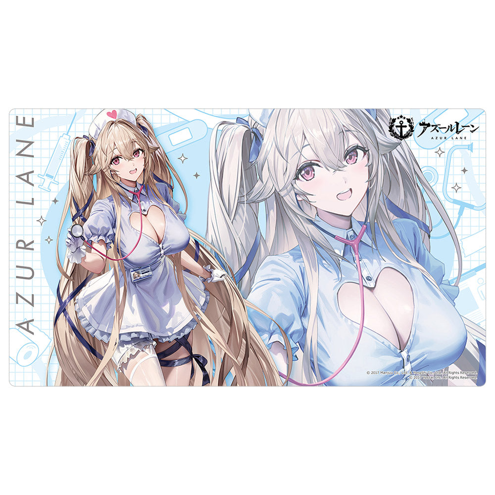 『アズールレーン』描き下ろしラバーマット (アンカレッジ/ナース)