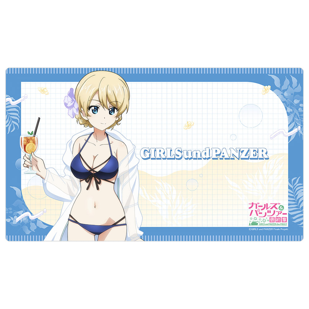 『ガールズ&パンツァー 最終章』描き下ろしラバーマット(ダージリン/リゾート水着)