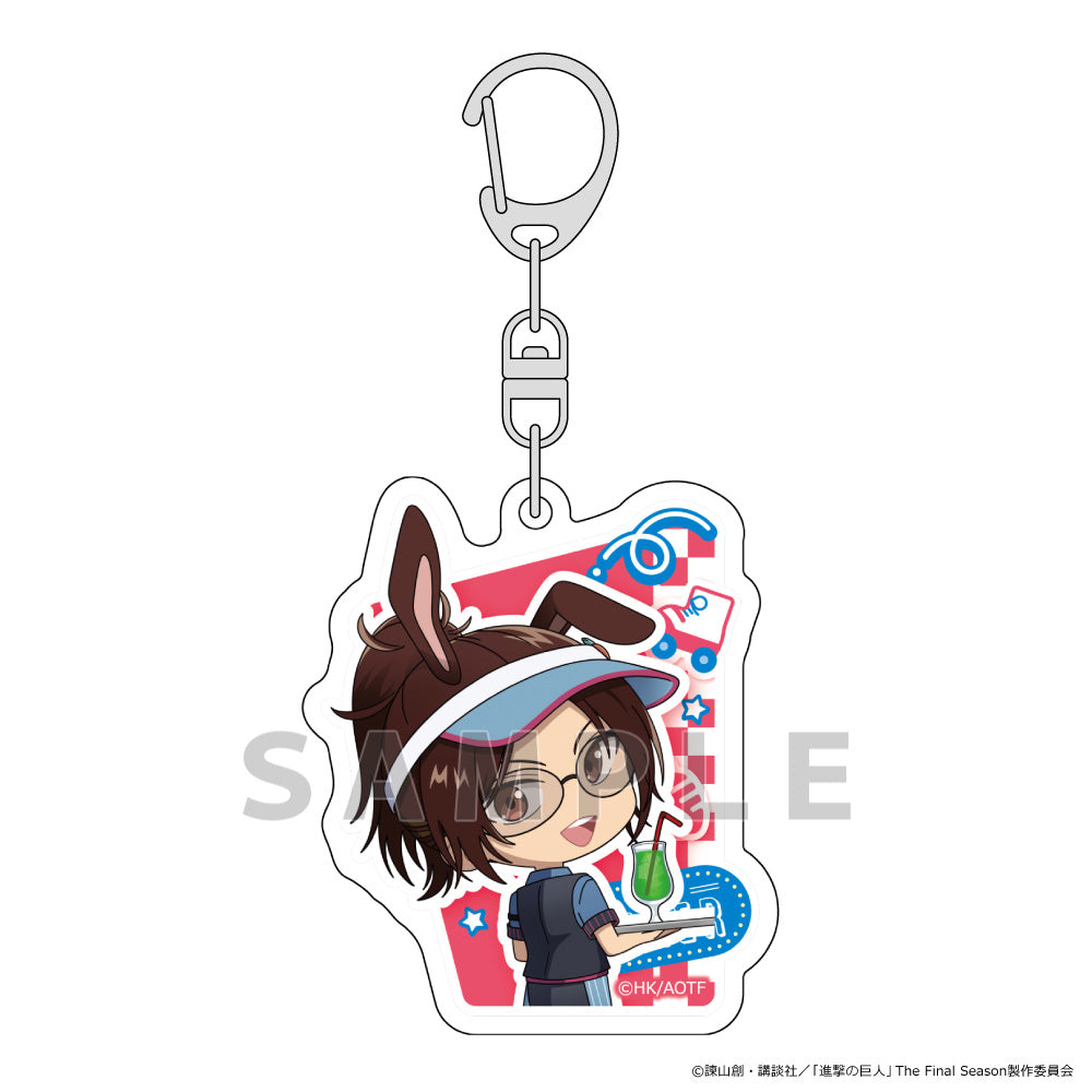 『進撃の巨人』アクリルキーホルダー (ハンジ/ウサミミダイナー)