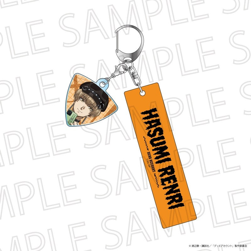 『デッドアカウント』PUNK ROCK PARTY!  ピック風チャーム付きキーホルダー 羽住蓮理