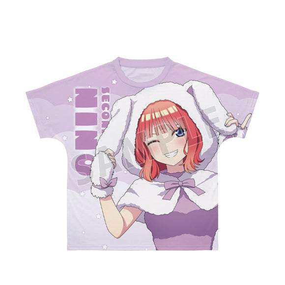 『五等分の花嫁』描き下ろし 中野二乃 動物もこもこ着ぐるみver. フルグラフィックTシャツユニセックス