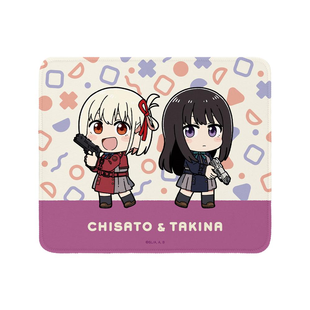 『リコリス・リコイル』描き起こし 錦木千束&井ノ上たきな Art by 荒* ちびキャラ マウスパッド ver.A【202511再販】