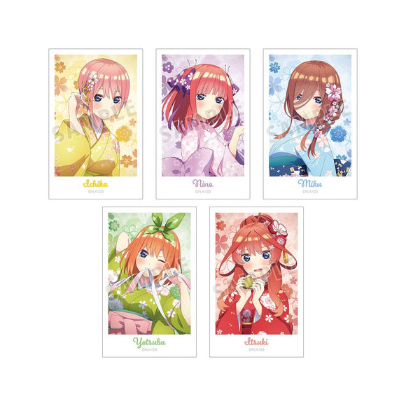 『五等分の花嫁∽』描き下ろし 桜和装ver. インスタントカメラ風イラストカード5枚セット