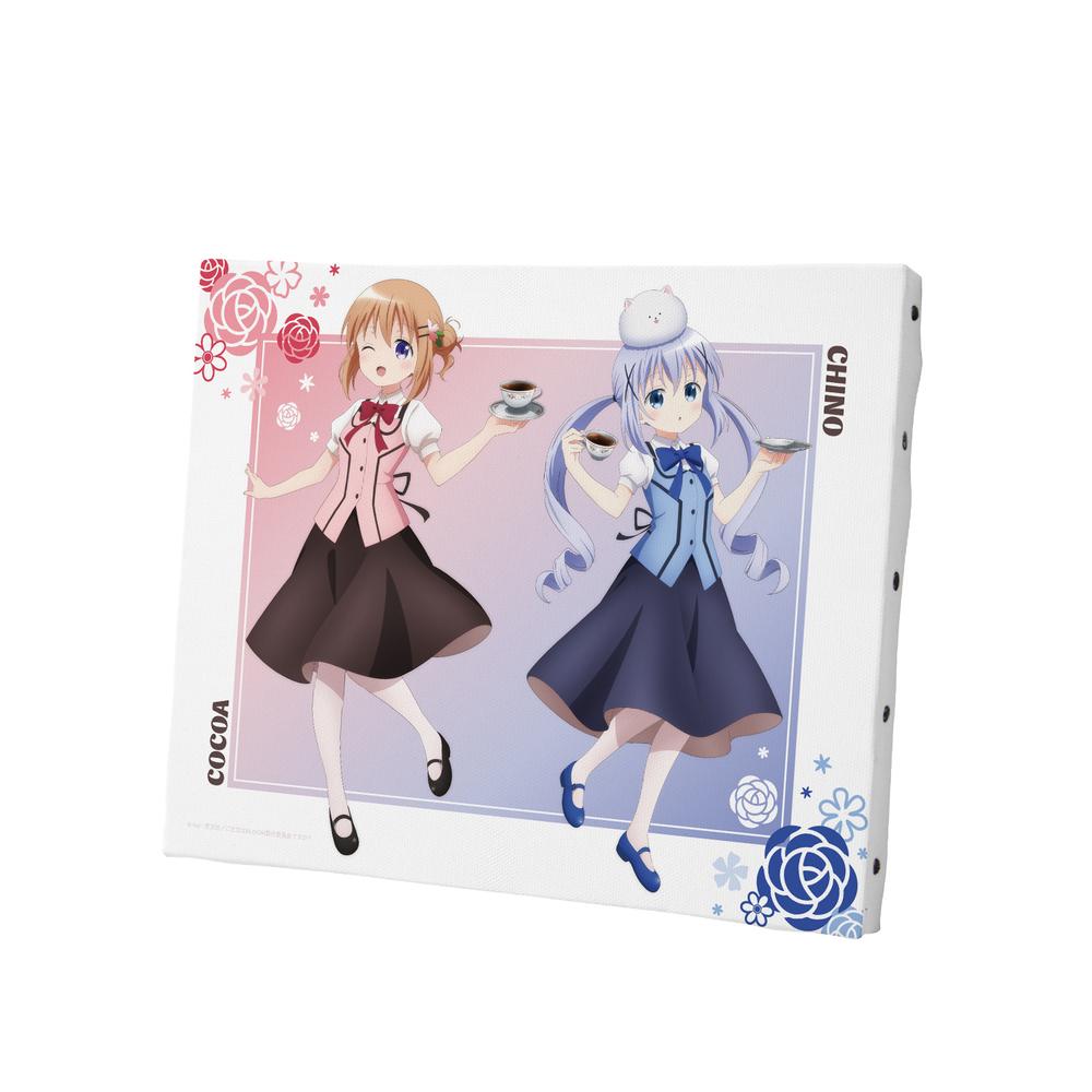 『ご注文はうさぎですか? BLOOM』描き下ろし ココア&チノ 素敵なティータイムver. キャンバスボード【202507再販】