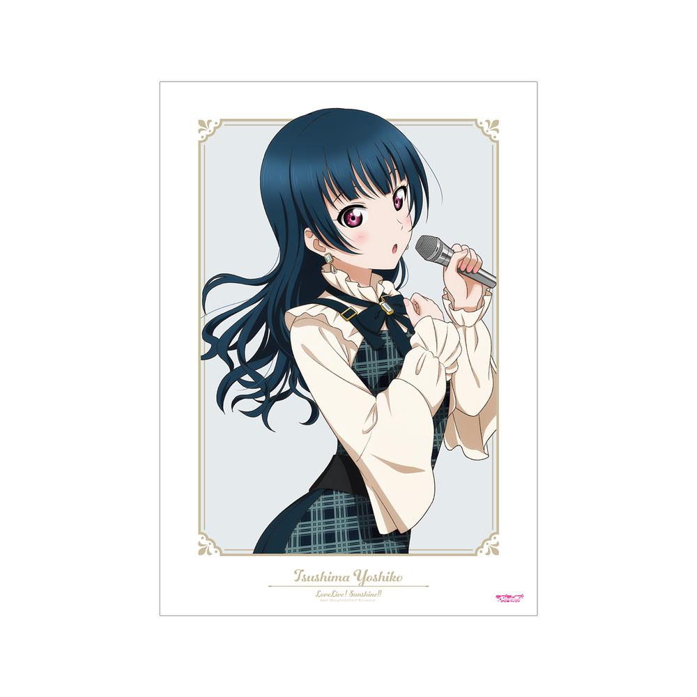 『ラブライブ!サンシャイン!!』描き下ろし 津島 善子 チェックワンピース衣装ver. A3マット加工ポスター【202510再販】