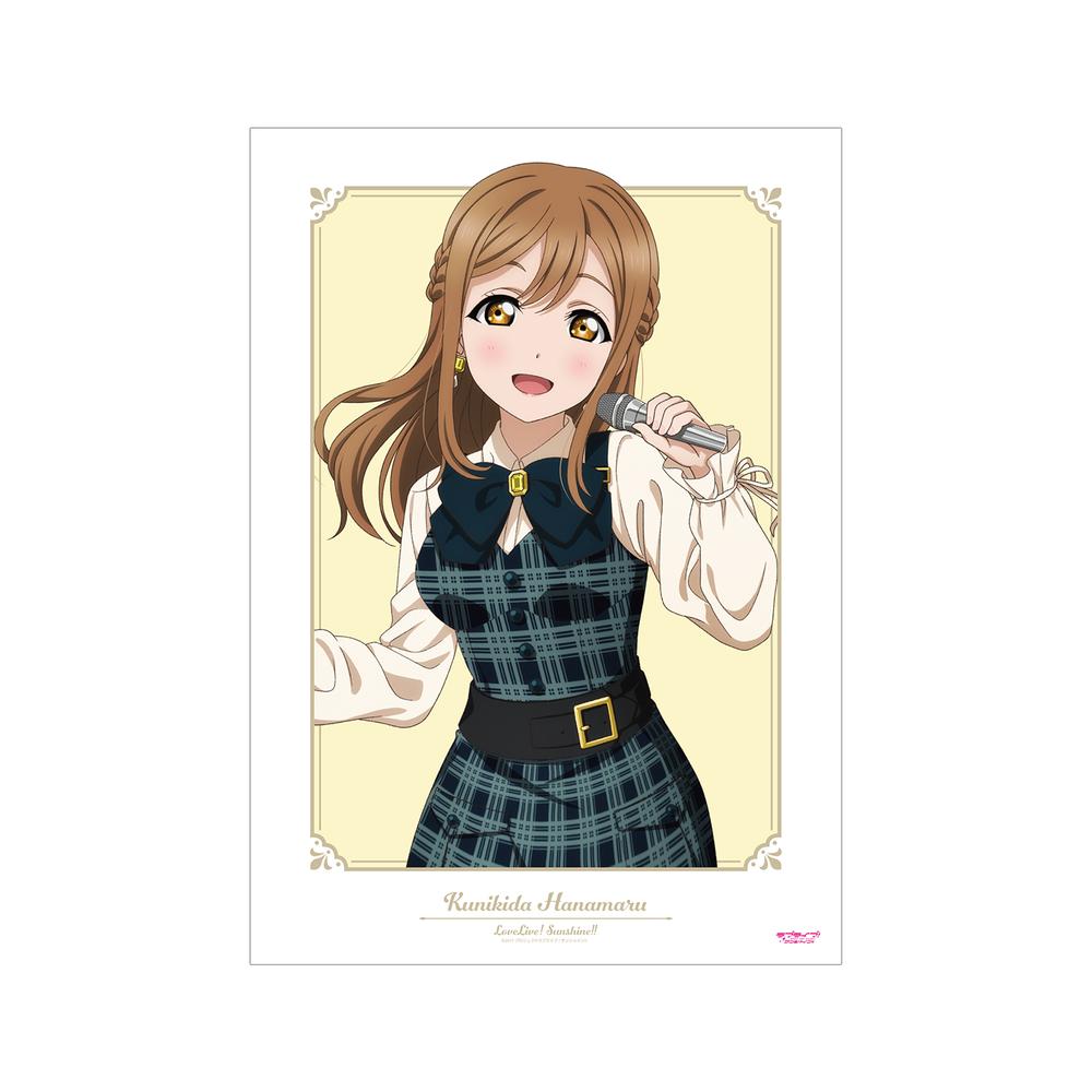 『ラブライブ!サンシャイン!!』描き下ろし 国木田 花丸 チェックワンピース衣装ver. A3マット加工ポスター【202510再販】