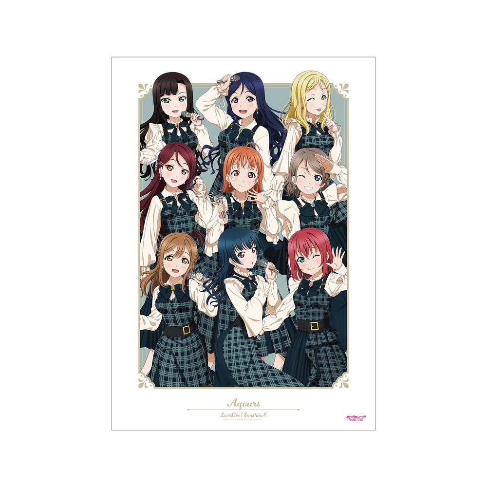 『ラブライブ!サンシャイン!!』描き下ろし 集合 チェックワンピース衣装ver. A3マット加工ポスター【202510再販】