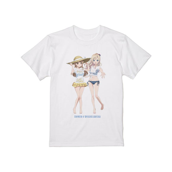 『ハイスクール・フリート』描き下ろし 納沙 幸子&ヴィルヘルミーナ 海辺ver. Tシャツメンズ