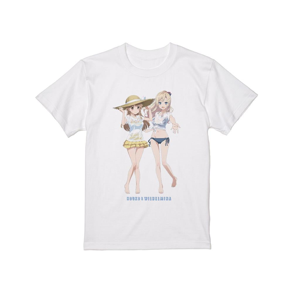 『ハイスクール・フリート』描き下ろし 納沙 幸子&ヴィルヘルミーナ 海辺ver. Tシャツレディース【202603再販】