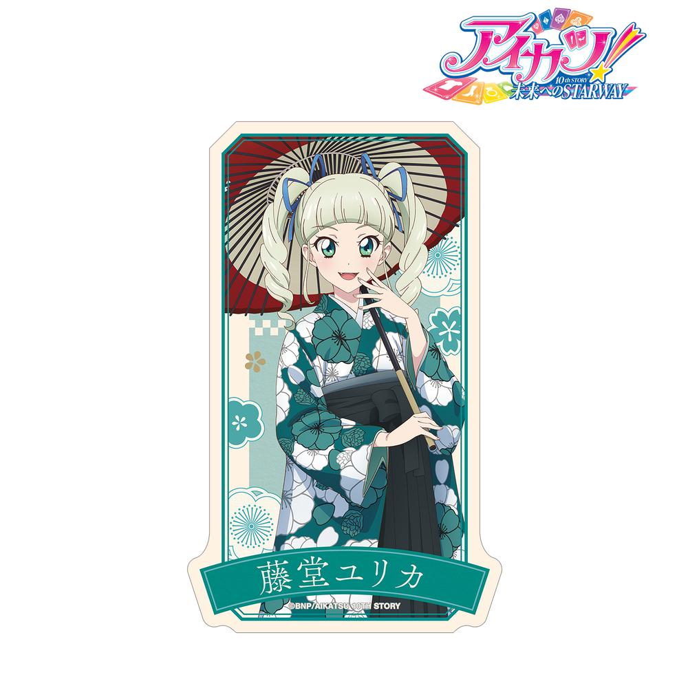 アイカツプロモシュガーバットワンピシューズ藤堂ユリカステッカーピュアエンジェル アイカツプロモシュガーバットワンピシューズ藤堂ユリカ