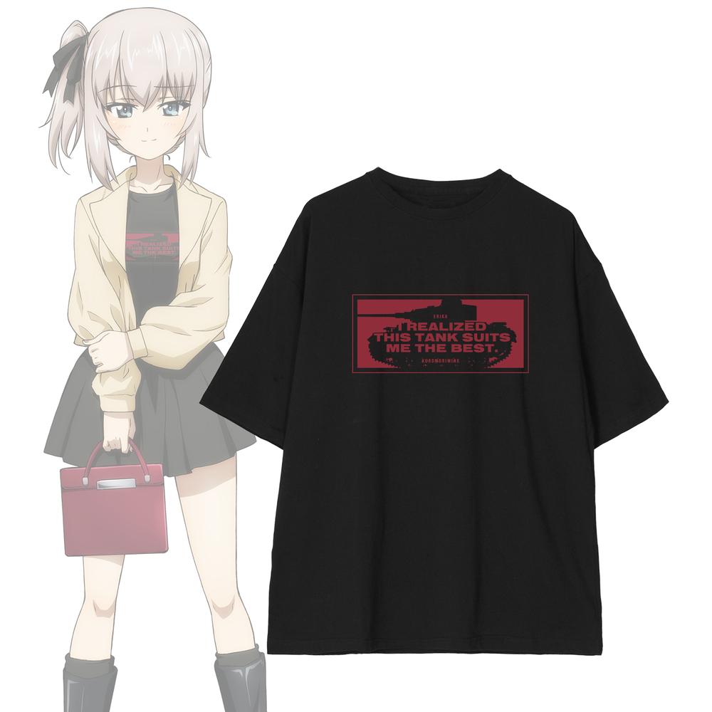 『ガールズ&パンツァー 最終章』描き下ろし デート私服ver. 逸見エリカ 着用 BIGシルエットTシャツユニセックス【202507再販】