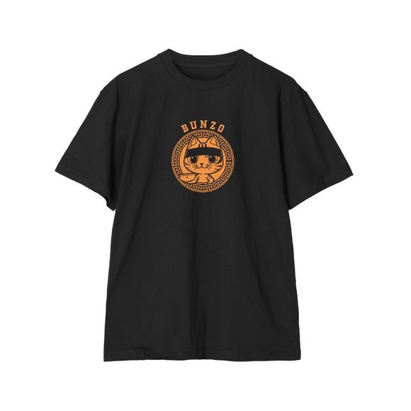 『ラーメン赤猫』文蔵 ちびキャラ カレッジTシャツメンズ